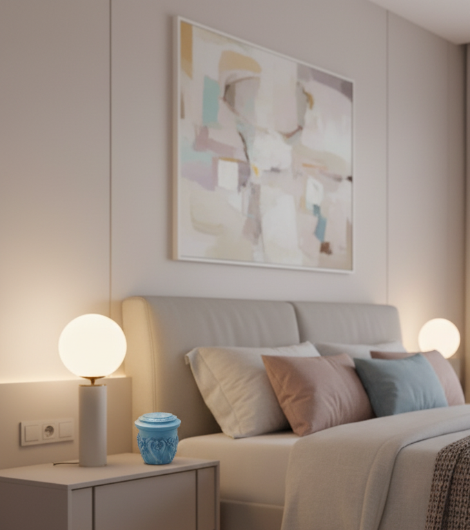 1. Mimo de Natal Embalado com Amor: Pote dos Anjos (Azul)