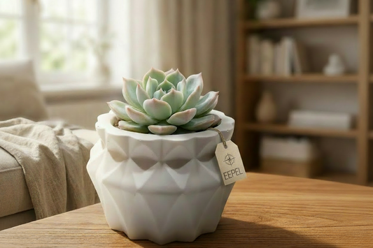 1.Cimento Decorativo Lavável: Pote múltiplas utilidades + porta-retrato