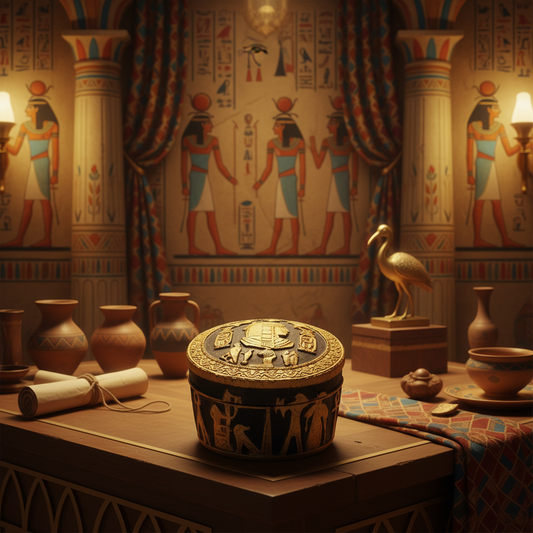 1.Pote Estilo Egípcio : Laranja/preto