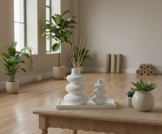 1.Cimento Decorativo Lavável: Recipientes + Bandeja