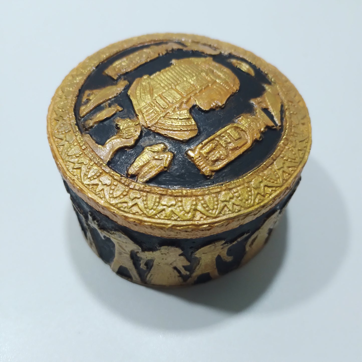 1.Pote Estilo Egípcio : Laranja/preto