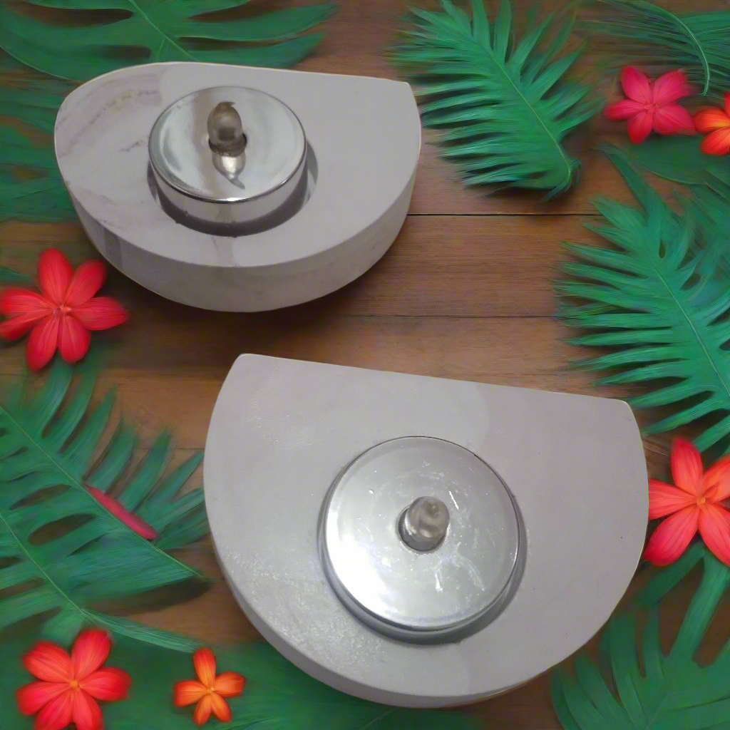 Porta-retrato e 2 Porta-vela