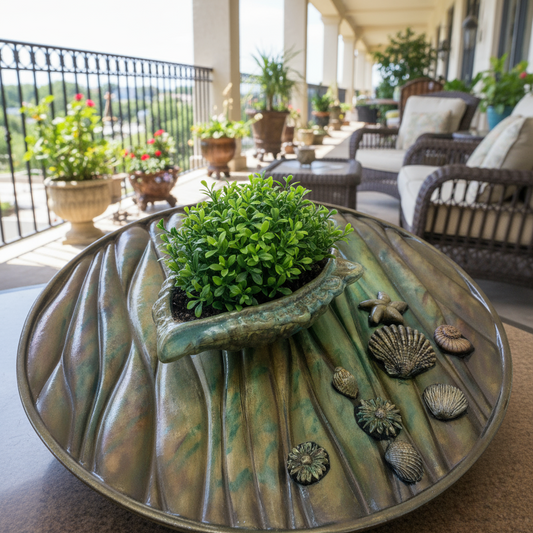 Holístico: concha + prato ondulado