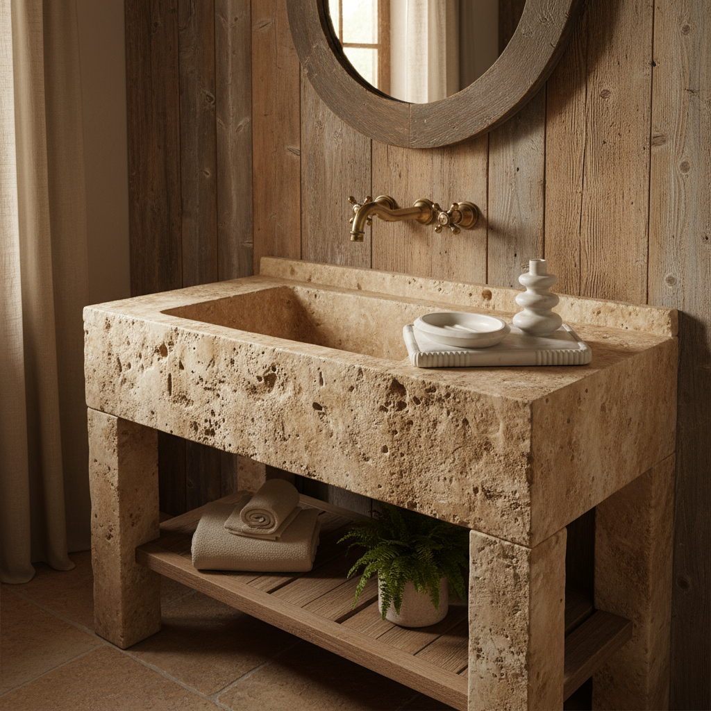 Bandeja+Recipiente Difusor + Saboneteira (Bege)