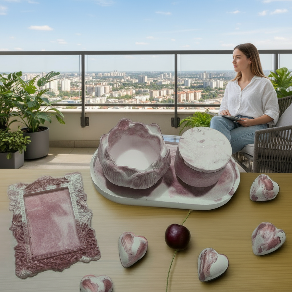 É Cereja! Conjunto de 4 peças + corações