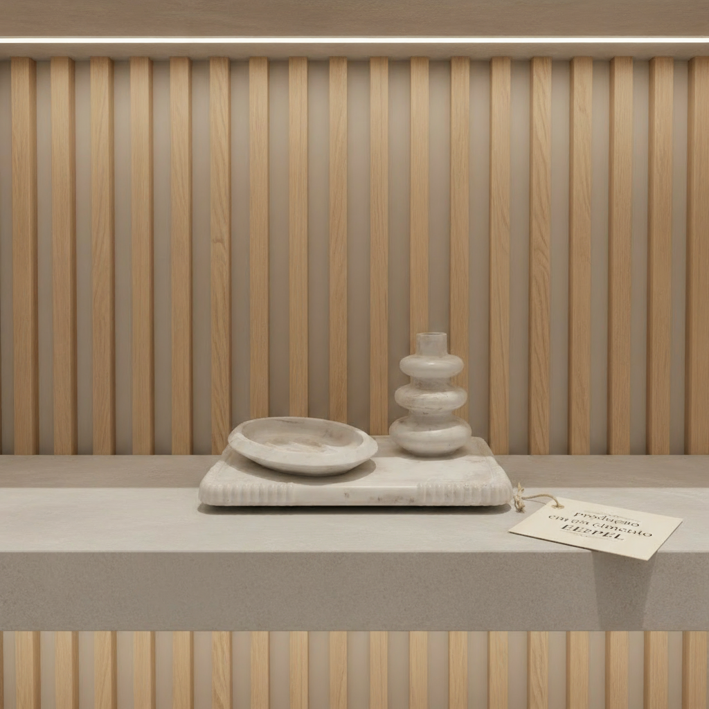 Bandeja+Recipiente Difusor + Saboneteira (Bege)