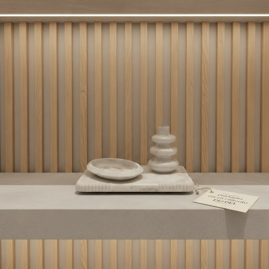 Bandeja+Recipiente Difusor + Saboneteira (Bege)