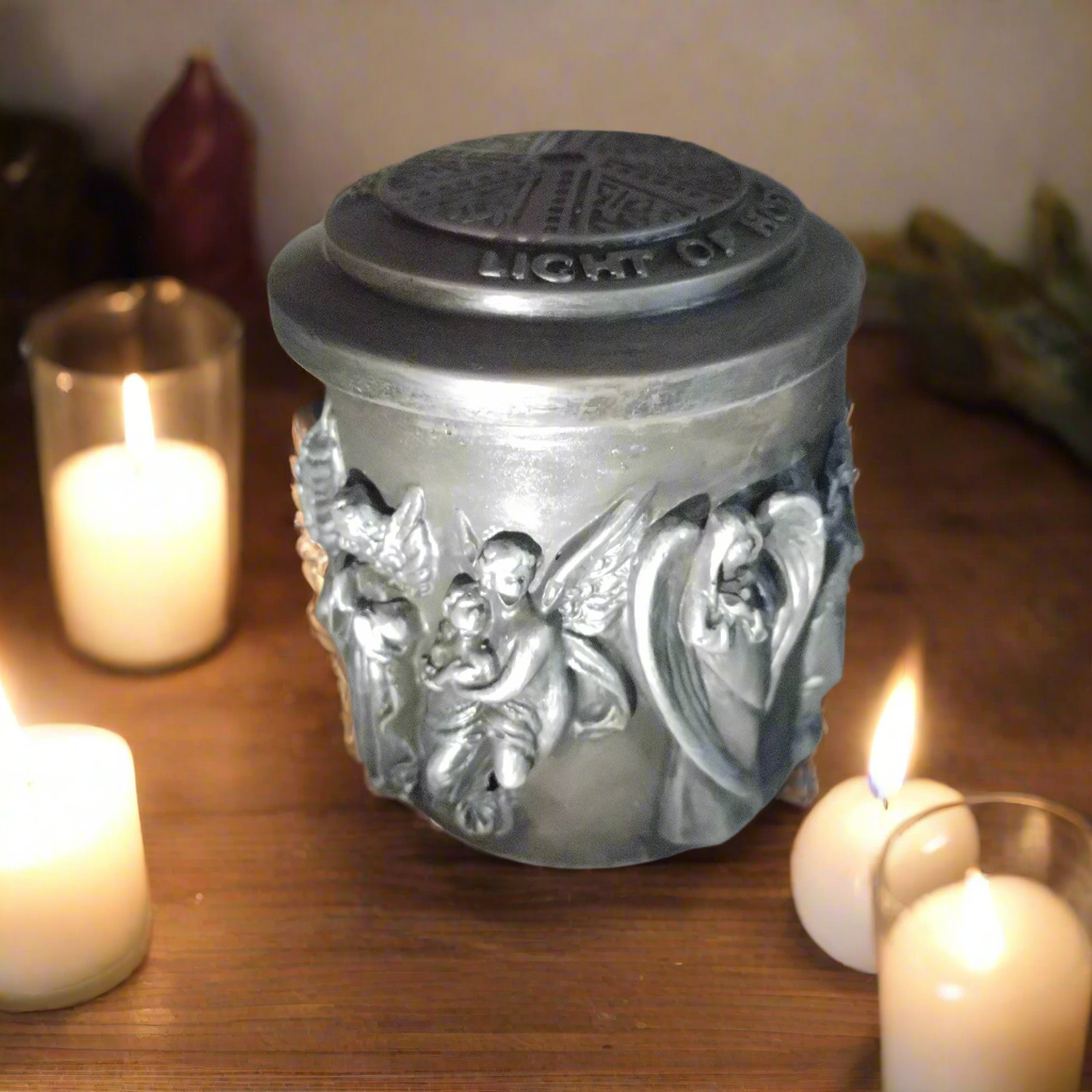 1.Pote com figura de  Anjos