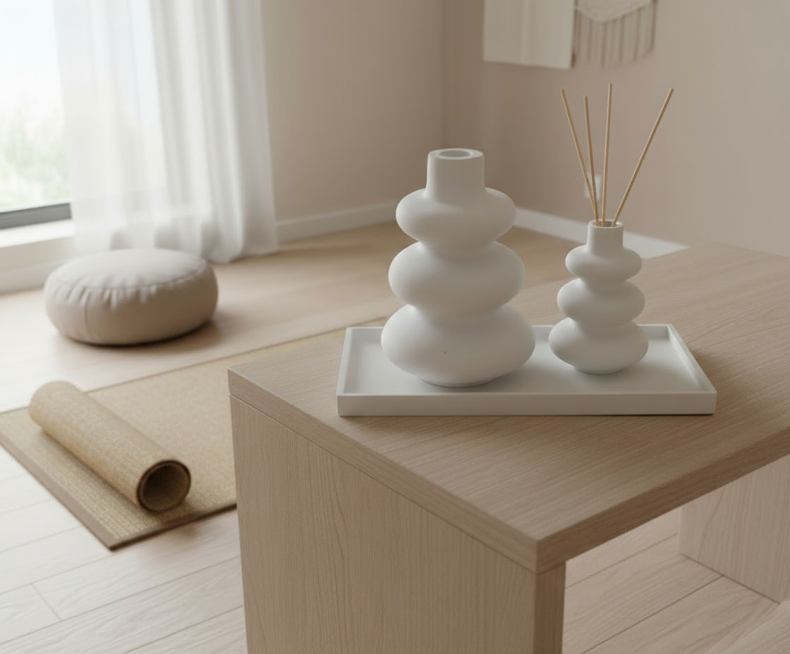 1.Cimento Decorativo Lavável: Recipientes + Bandeja