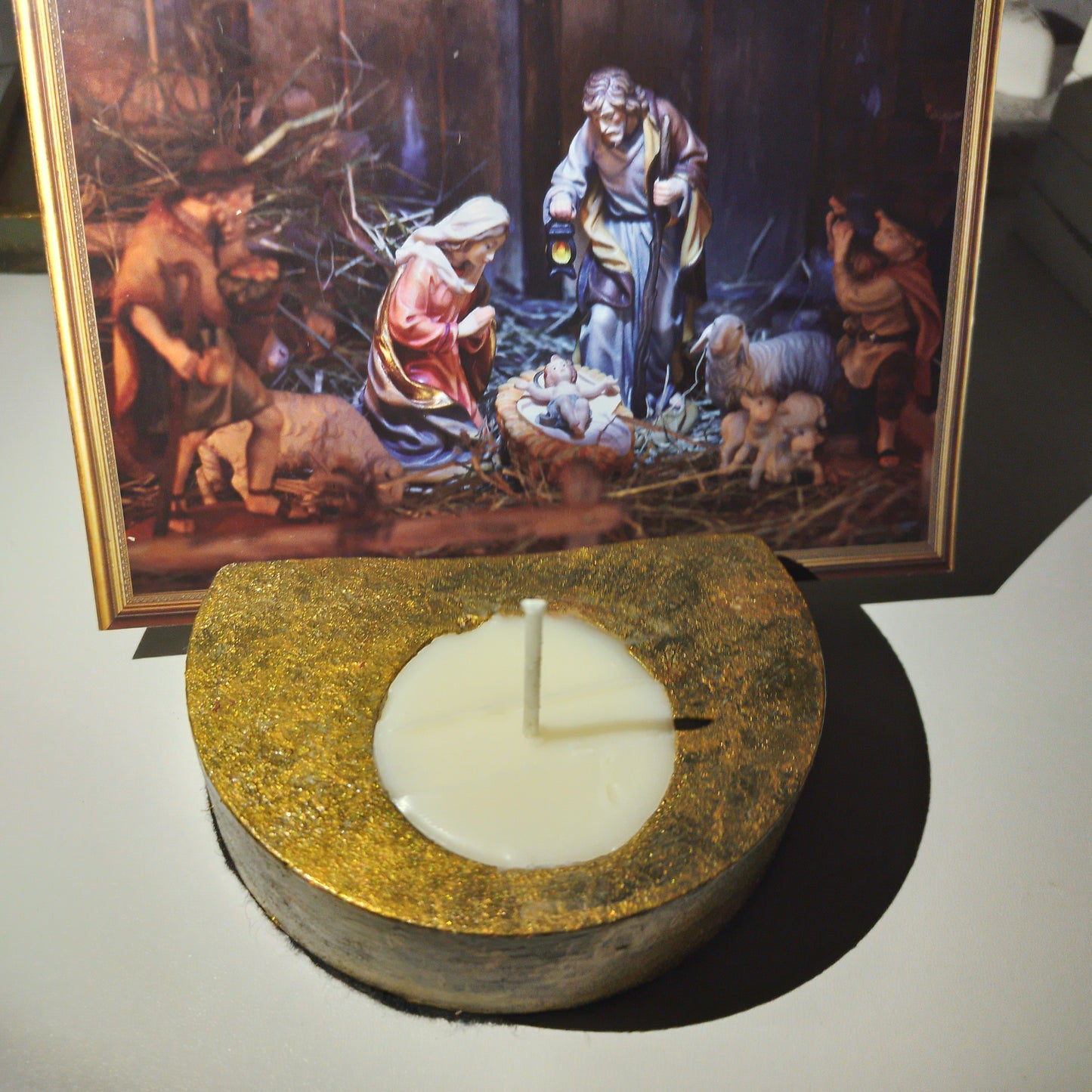 1- Conjunto de Natal:Porta-Cartão de Natal + Vela Aromatizada atóxica