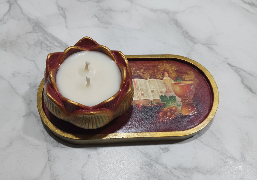 1- Conjunto de Natal 2025: Vela  Aromatizada Atóxica