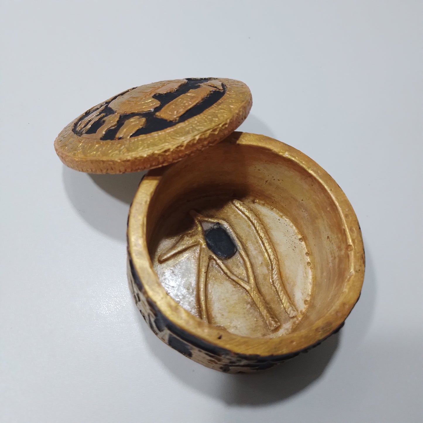 1.Pote Estilo Egípcio : Laranja/preto