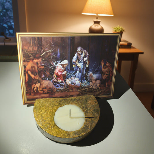 1- Conjunto de Natal:Porta-Cartão de Natal + Vela Aromatizada atóxica