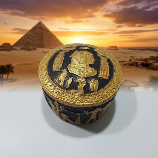 1.Pote Estilo Egípcio : Laranja/preto