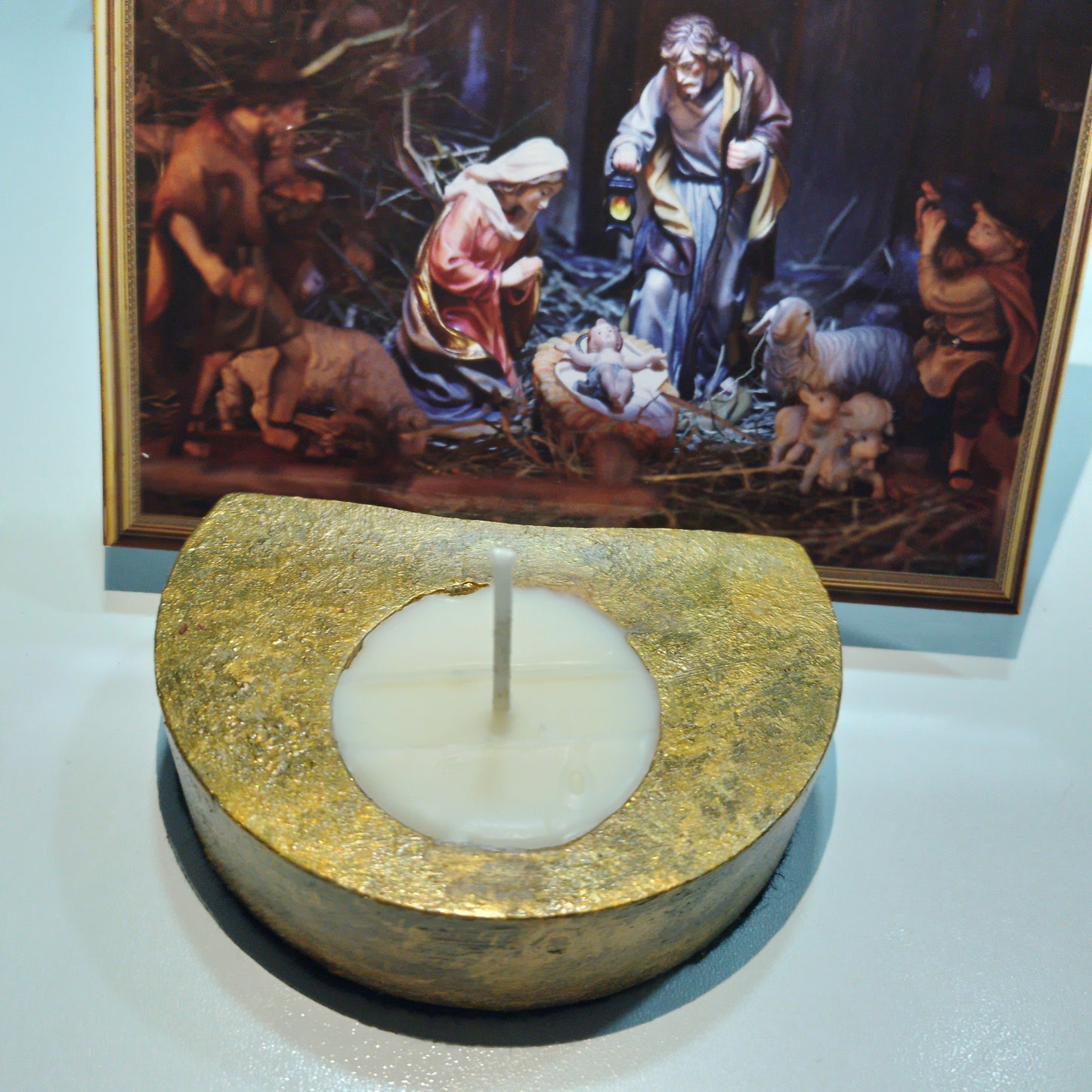 1- Conjunto de Natal:Porta-Cartão de Natal + Vela Aromatizada atóxica