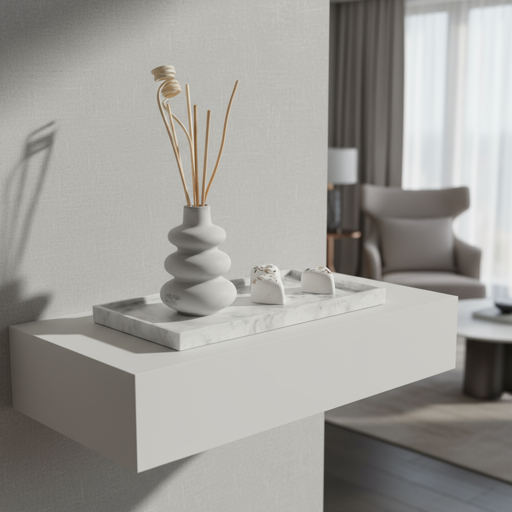 Bandeja marmorizada cinza+ Recipiente+3 corações com cristais